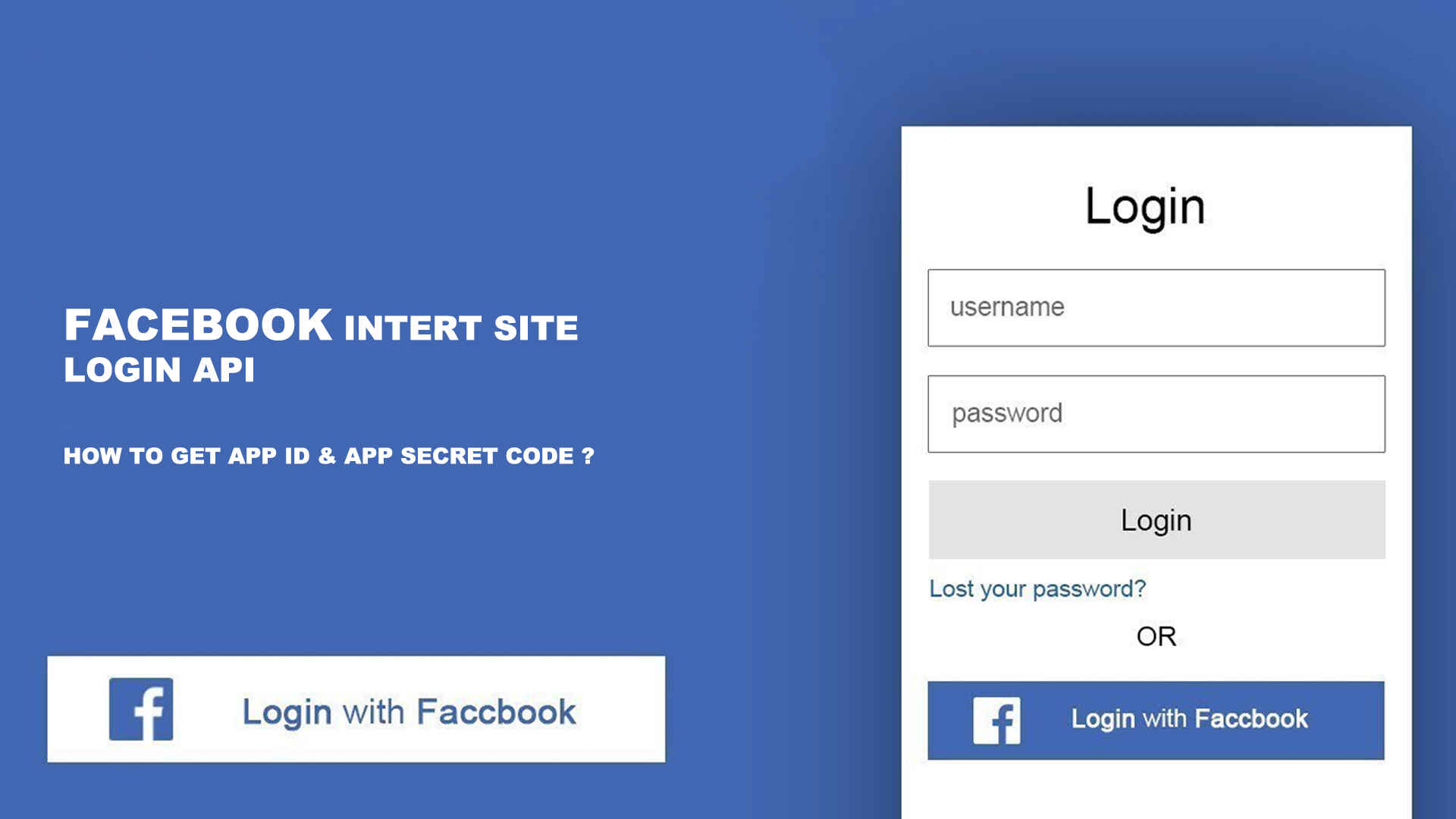 How to API Configuration to Login with Facebook ?